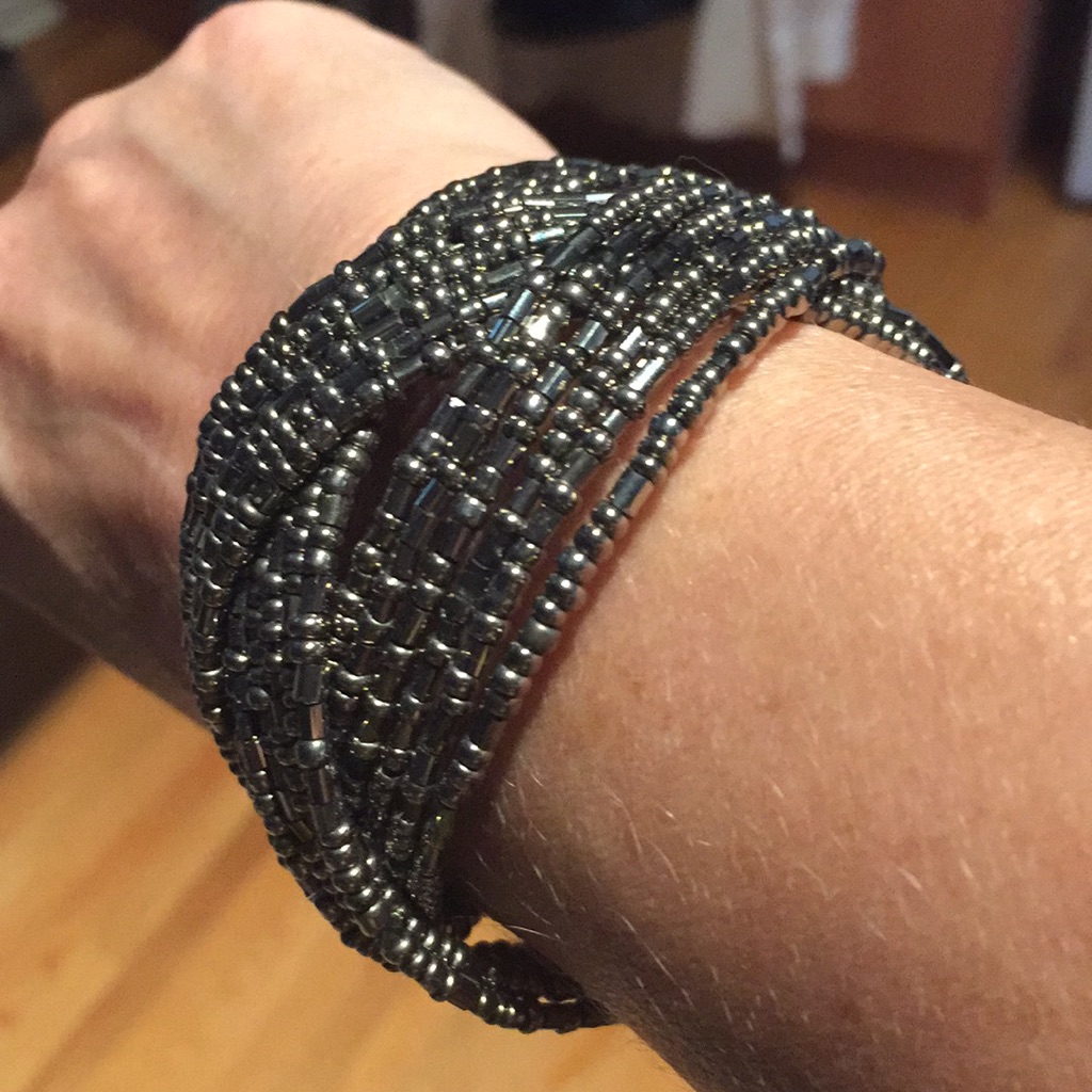 Silver Bead Cuff